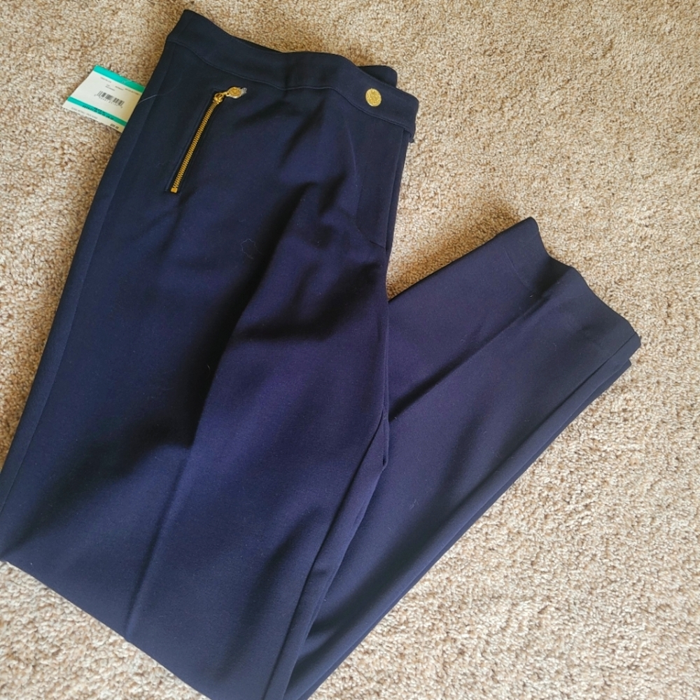 New Anne Klein Slim Leg Midnight Blue Size 16 Pants